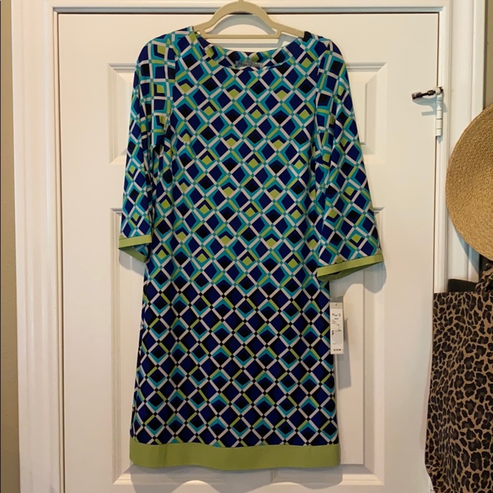 Geometric print dress